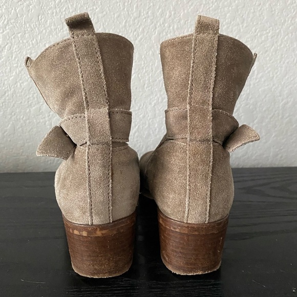J Crew Parker Shearling Suede Ankle Boots Booties Sz 7.5 - Picture 4 of 15